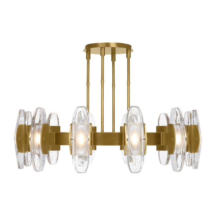 Visual Comfort Modern 700WYT12BR-LED927 LED Chandelier, Plated Brass