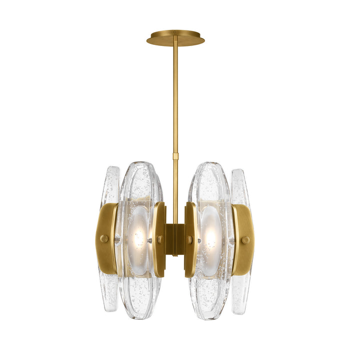 Visual Comfort Modern 700WYT6BR-LED927 LED Chandelier, Plated Brass