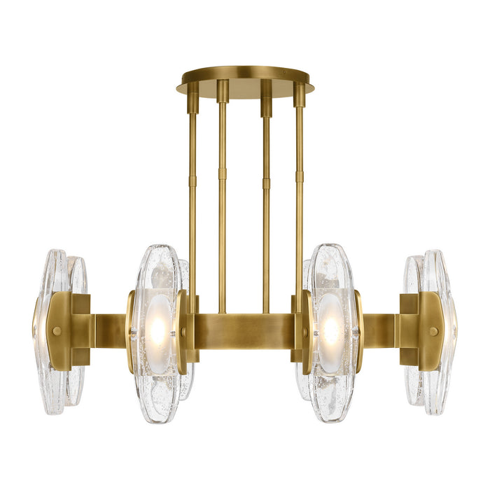 Visual Comfort Modern 700WYT8BR-LED927 LED Chandelier, Plated Brass