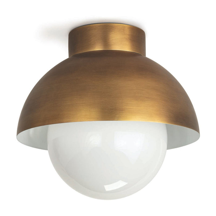 Regina Andrew 16-1356NB One Light Flush Mount, Natural Brass