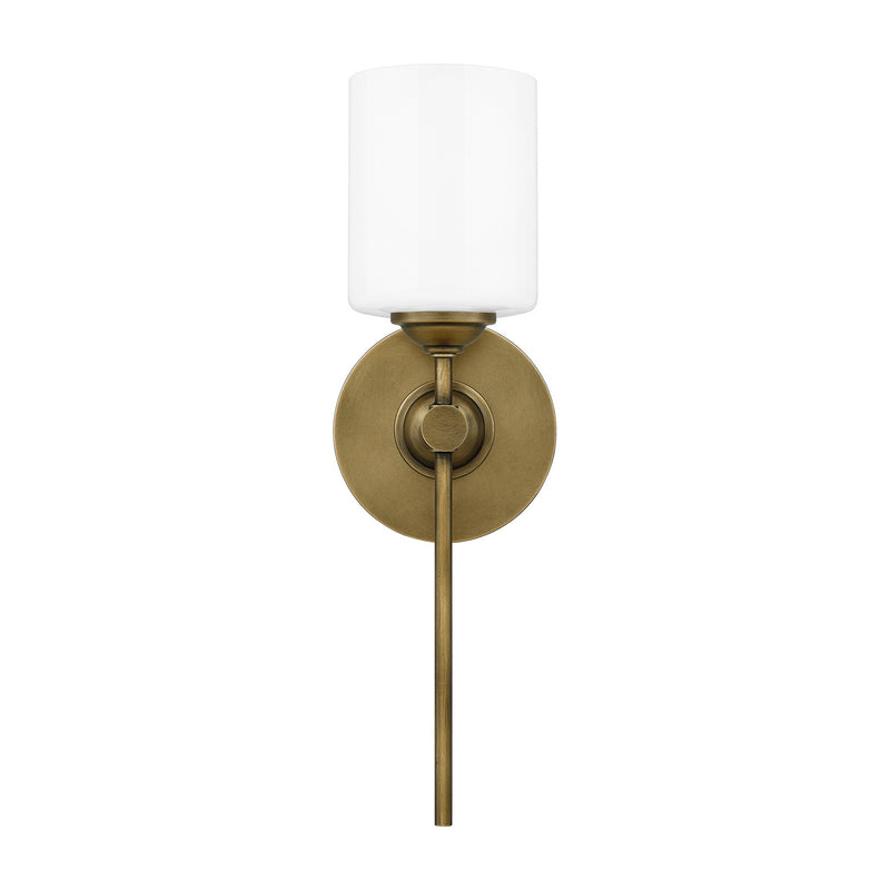 Quoizel ARI8605WS One Light Wall Sconce, Weathered Brass