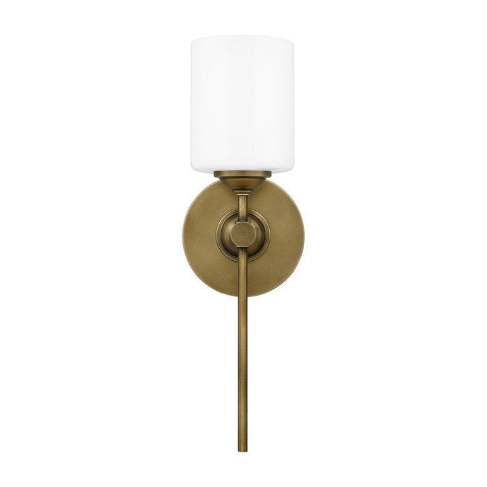 Quoizel ARI8605WS One Light Wall Sconce, Weathered Brass
