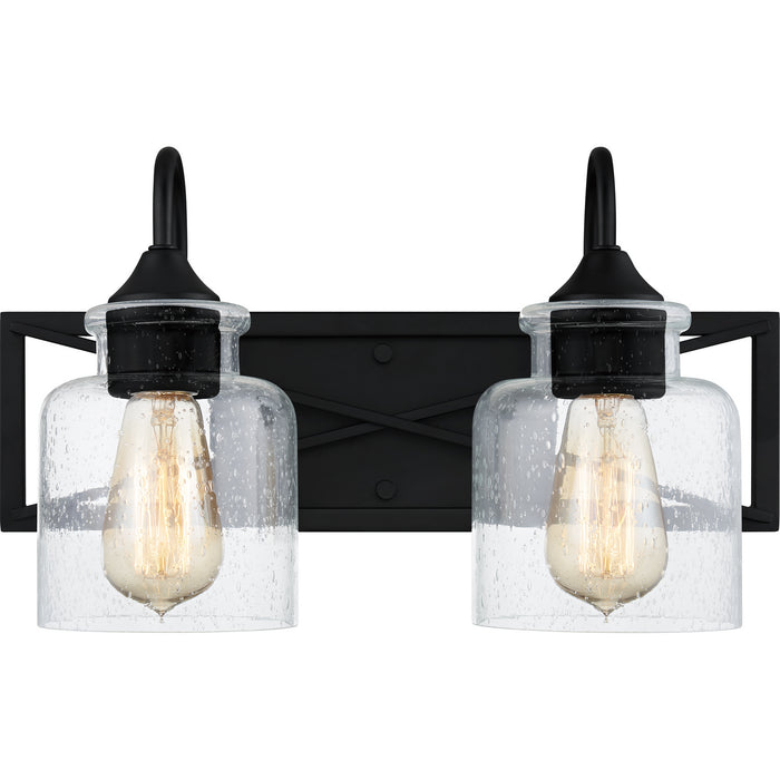 Quoizel BART8616MBK Two Light Bath, Matte Black
