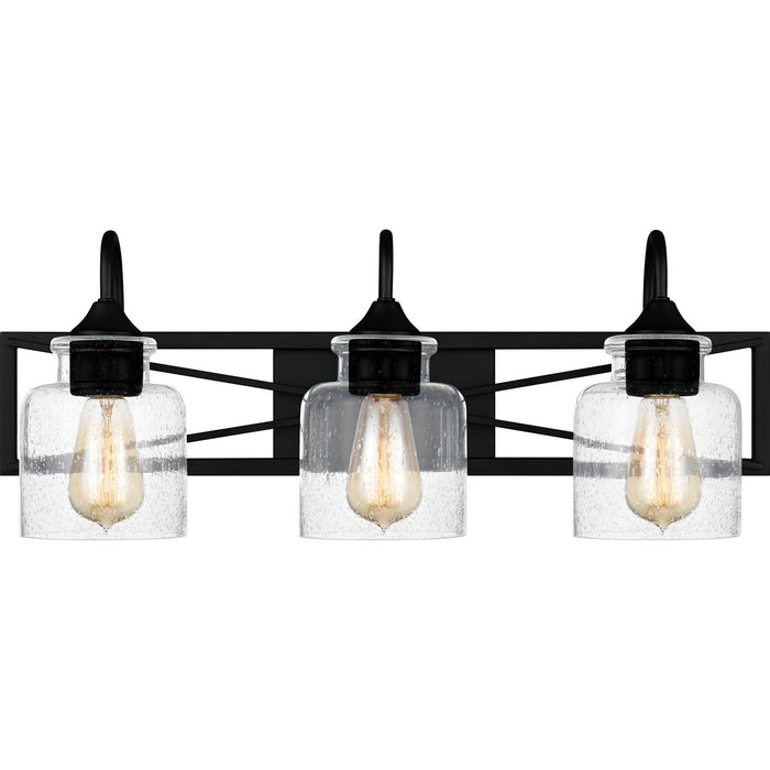 Quoizel BART8624MBK Three Light Bath, Matte Black