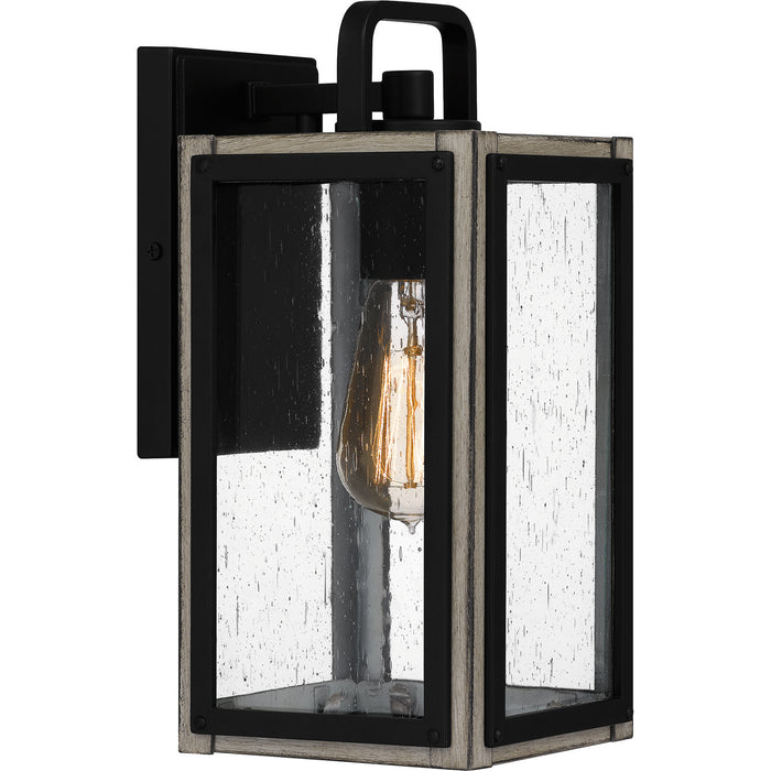 Quoizel BRAM8405MBK One Light Outdoor Wall Mount, Matte Black