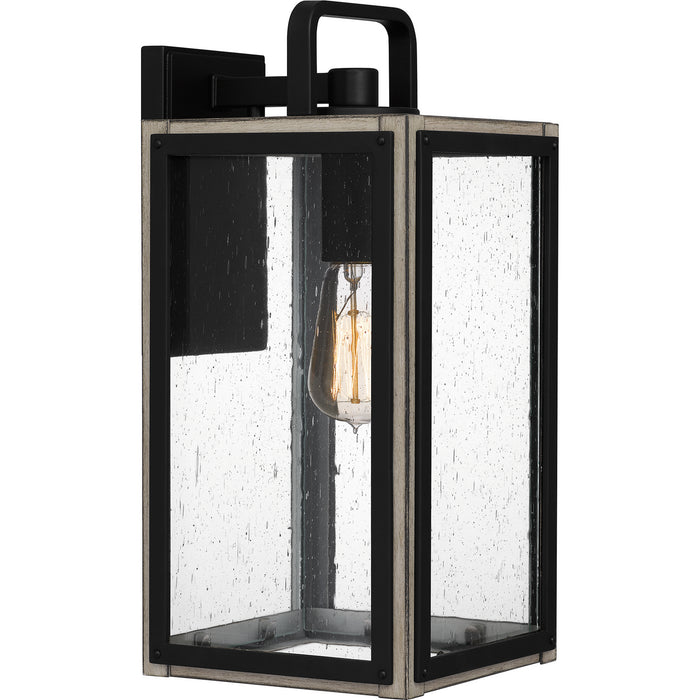 Quoizel BRAM8407MBK One Light Outdoor Wall Mount, Matte Black