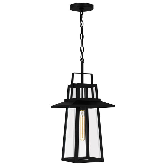 Quoizel DEV1910MBK One Light Outdoor Hanging Lantern, Matte Black