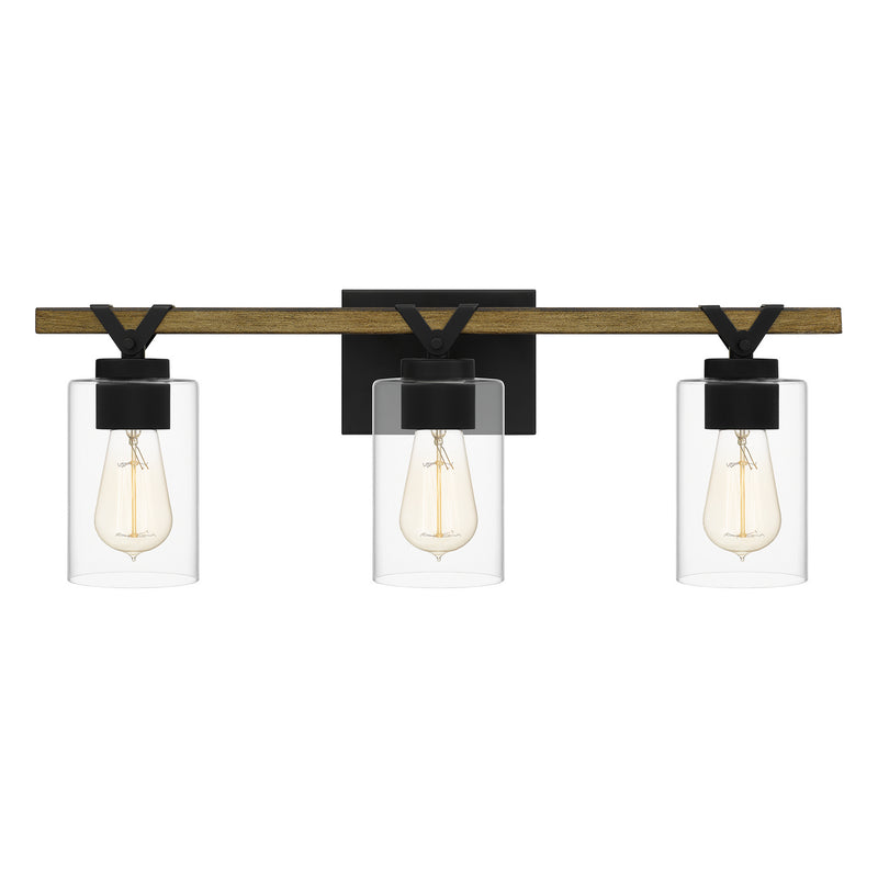 Quoizel DEVN8624MBK Three Light Bath, Matte Black
