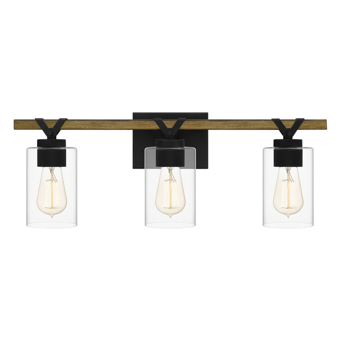 Quoizel DEVN8624MBK Three Light Bath, Matte Black