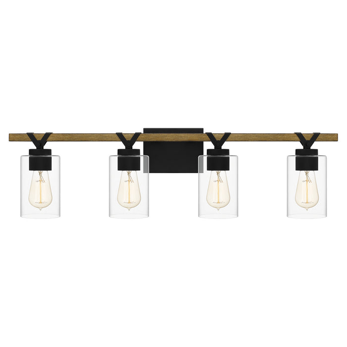 Quoizel DEVN8632MBK Four Light Bath, Matte Black