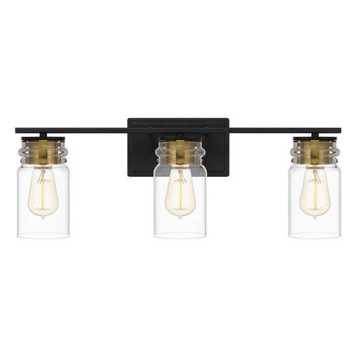 Quoizel KEE8624MBK Three Light Bath, Matte Black