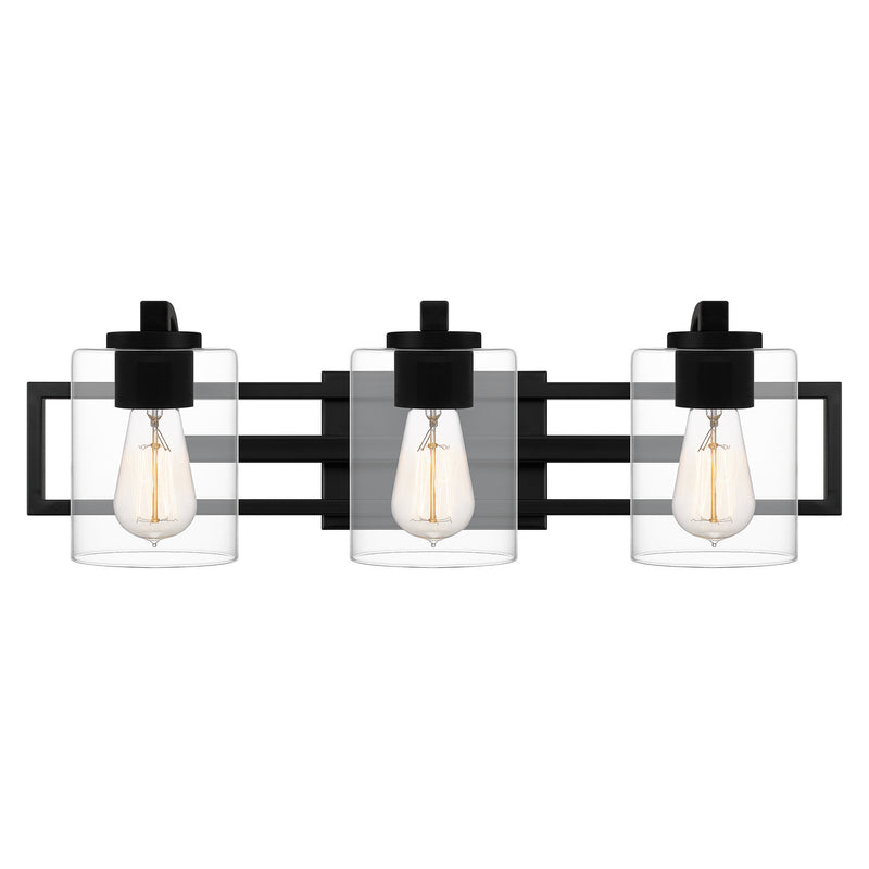Quoizel LANS8624MBK Three Light Bath, Matte Black