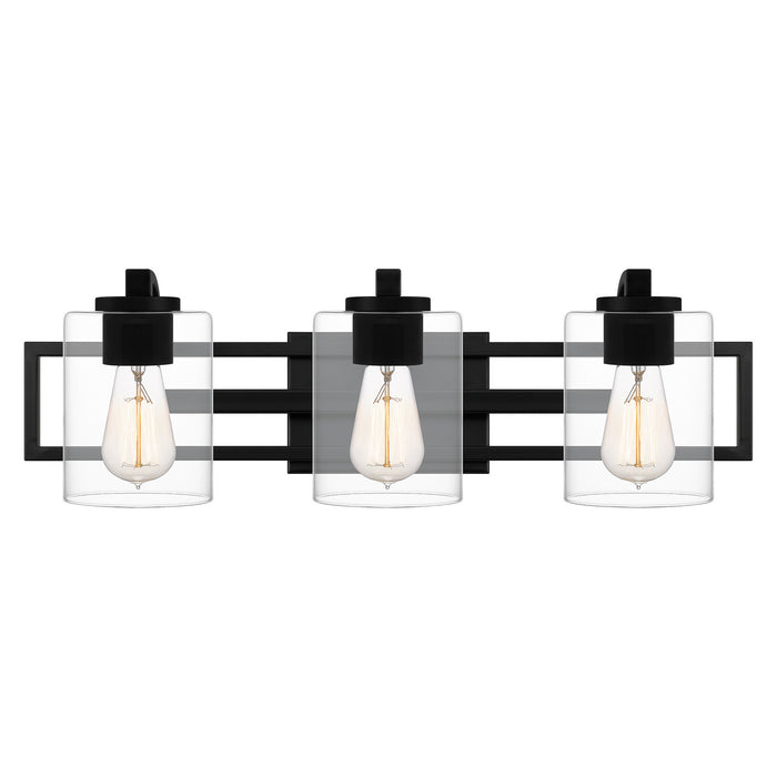 Quoizel LANS8624MBK Three Light Bath, Matte Black