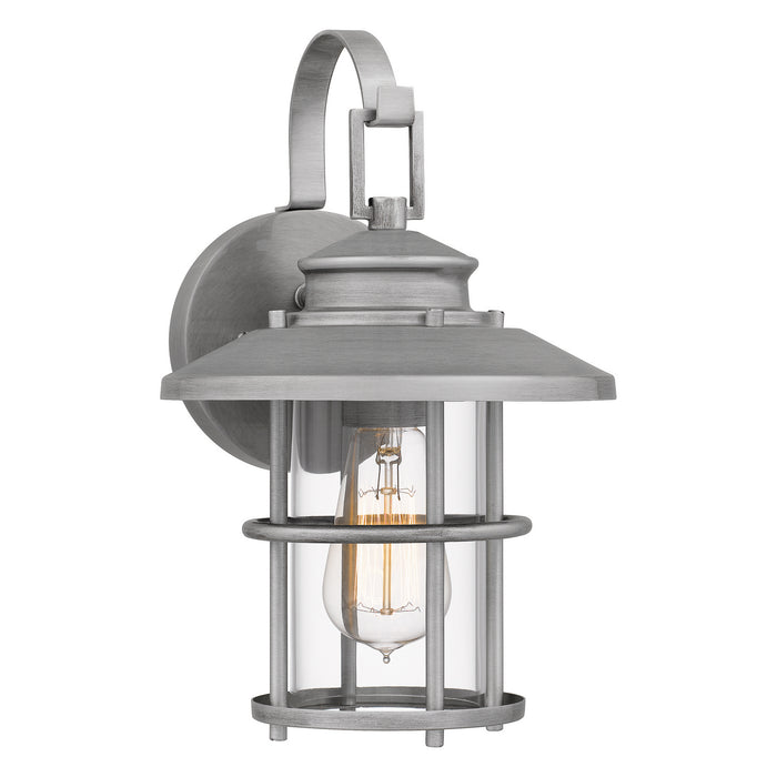 Quoizel LOM8408ABA One Light Outdoor Wall Mount, Antique Brushed Aluminum