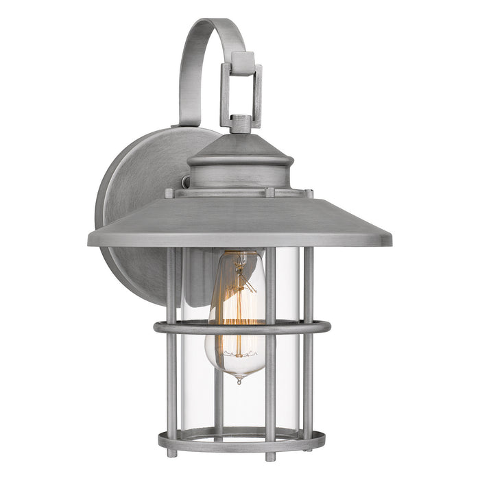 Quoizel LOM8409ABA One Light Outdoor Wall Mount, Antique Brushed Aluminum
