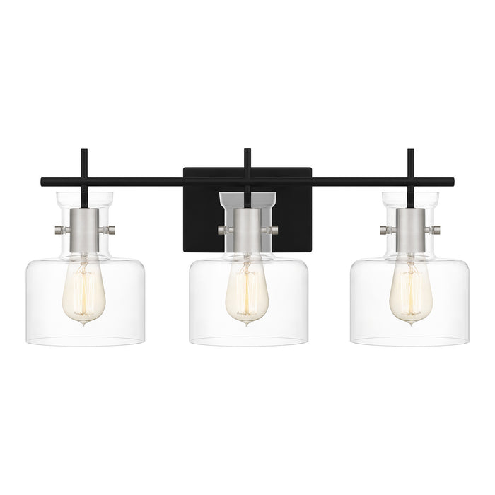 Quoizel PEN8622MBK Three Light Bath, Matte Black