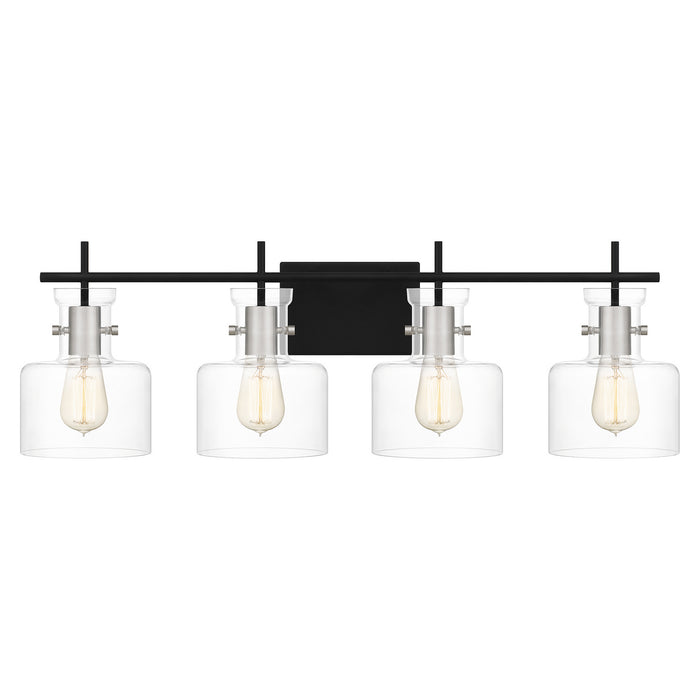 Quoizel PEN8630MBK Four Light Bath, Matte Black