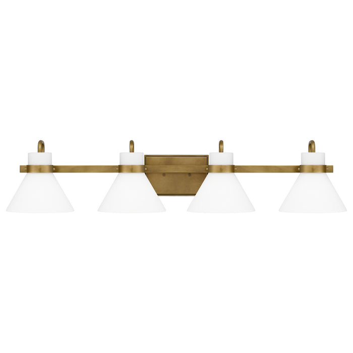 Quoizel RGN8635WS Four Light Bath, Weathered Brass