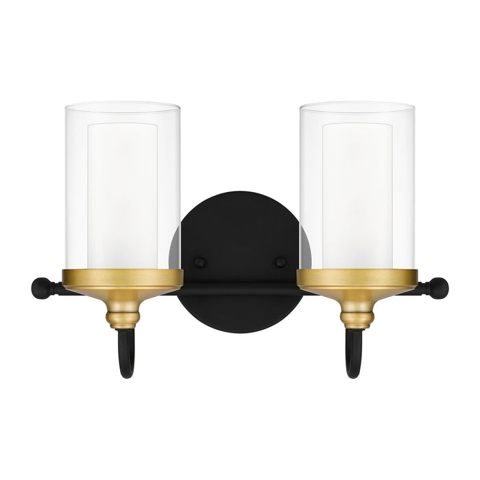 Quoizel ROW8615MBK Two Light Bath, Matte Black