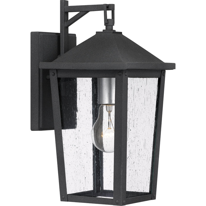 Quoizel STNL8407MB One Light Outdoor Wall Mount, Mottled Black