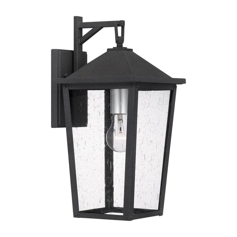 Quoizel STNL8408MB One Light Outdoor Wall Mount, Mottled Black