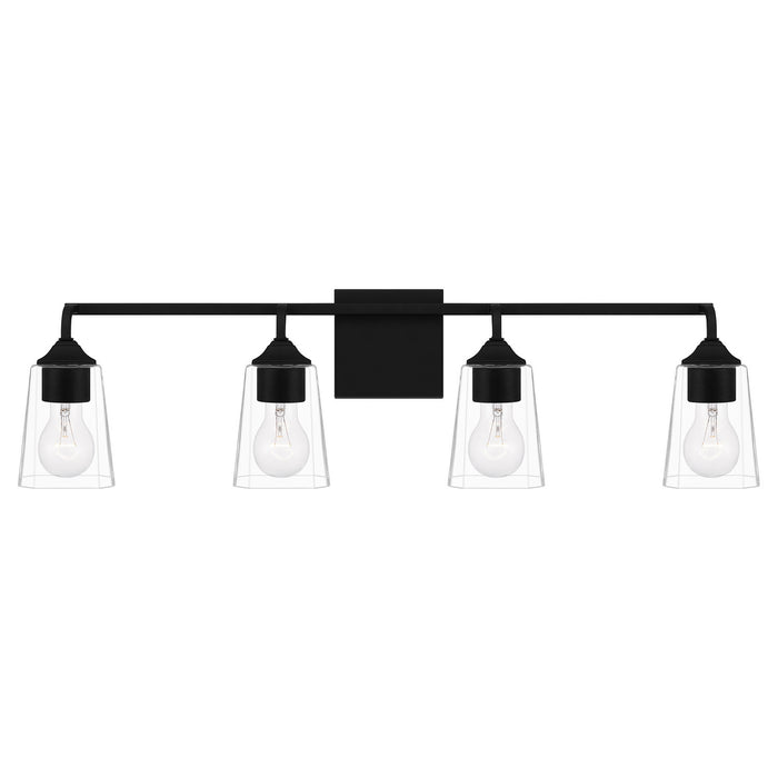 Quoizel THO8631MBK Four Light Bath, Matte Black