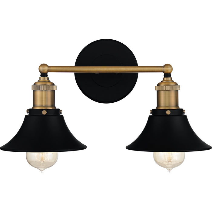 Quoizel TRF8615MBK Two Light Bath, Matte Black