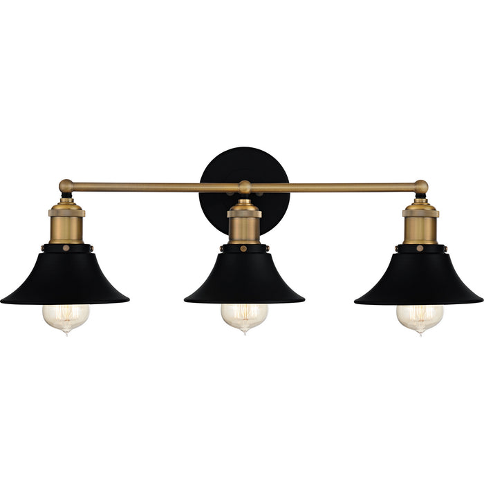 Quoizel TRF8624MBK Three Light Bath, Matte Black