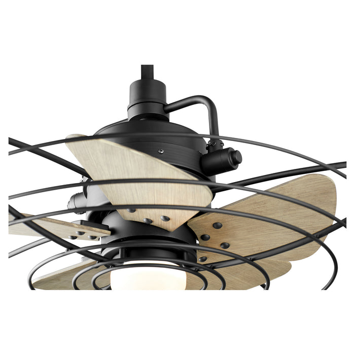 Quorum 22245-69 24"Patio Fan, Textured Black