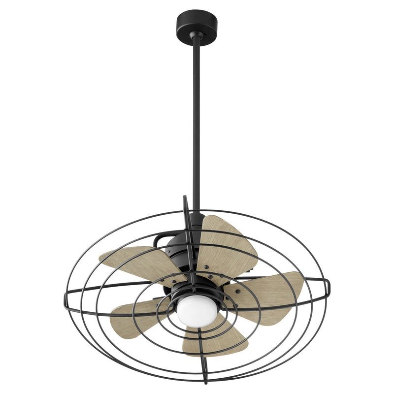 Quorum 22245-69 24"Patio Fan, Textured Black