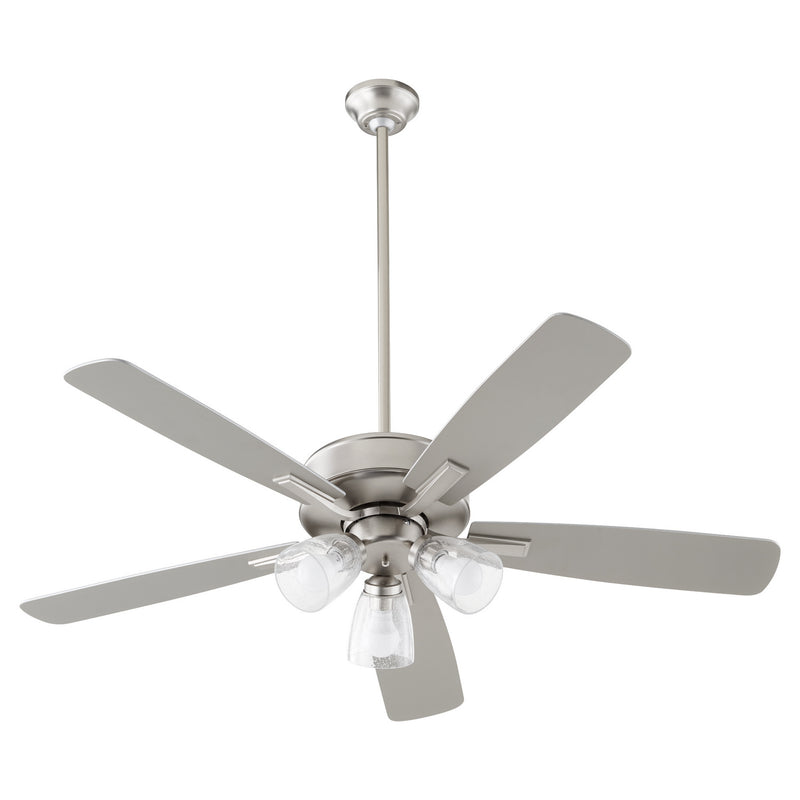 Quorum 4525-2365 52" Ceiling Fan, Satin Nickel