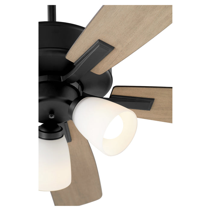 Quorum 4525-359 52" Ceiling Fan, Matte Black