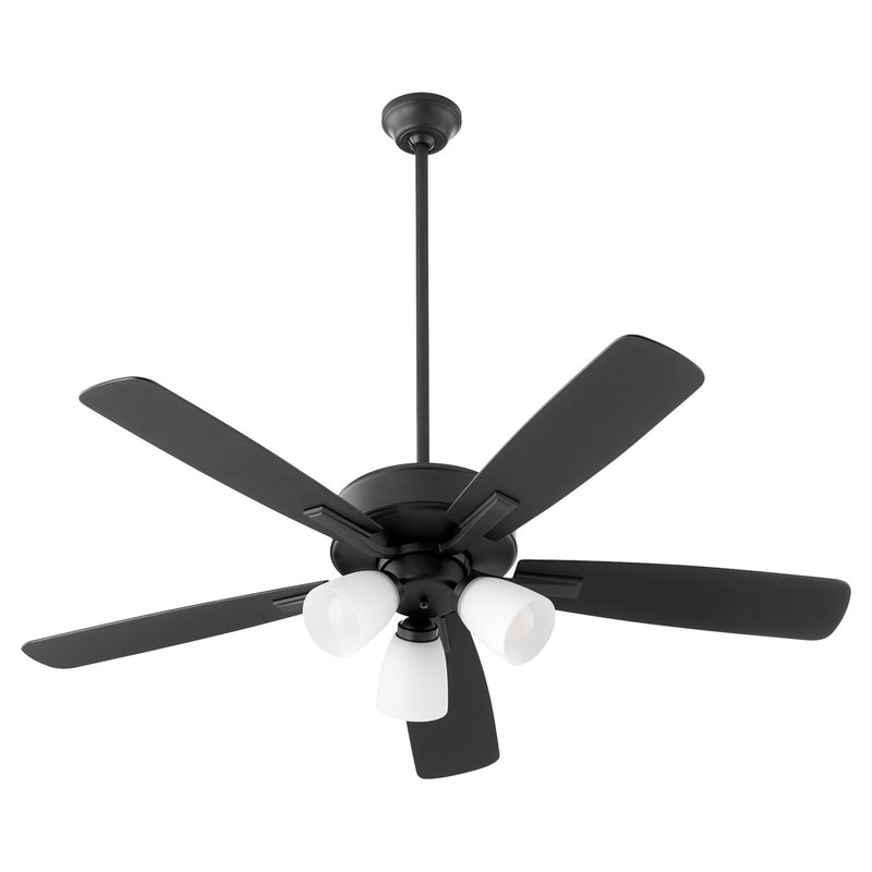 Quorum 4525-359 52" Ceiling Fan, Matte Black