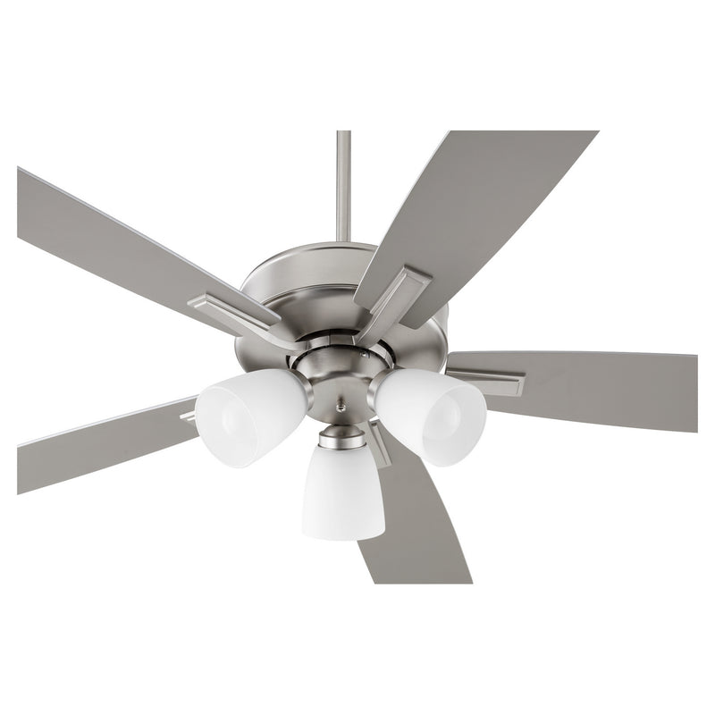 Quorum 4525-365 52" Ceiling Fan, Satin Nickel