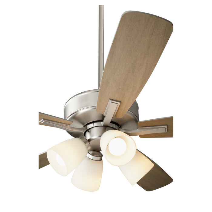 Quorum 4525-465 52" Ceiling Fan, Satin Nickel