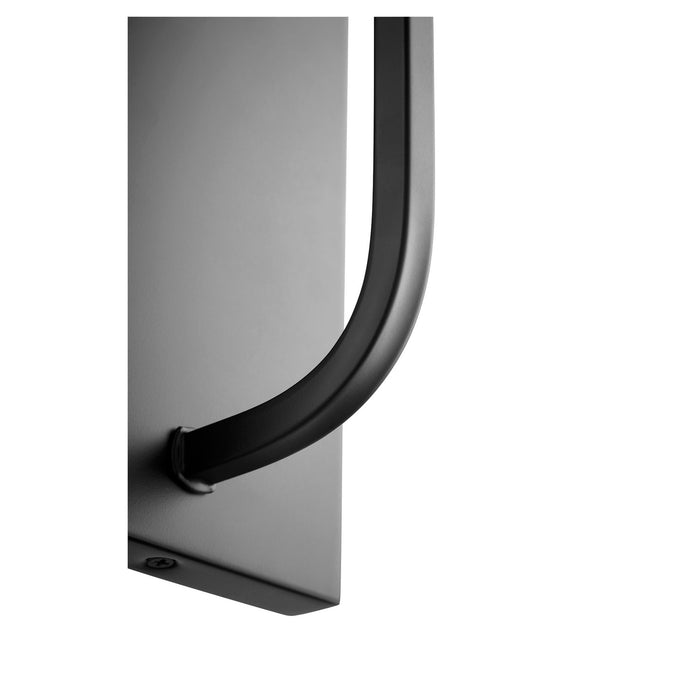 Quorum 501-1-69 One Light Wall Mount, Textured Black w/ Clear Fluted Glass