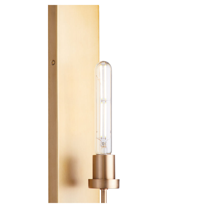 Quorum 512-1-80 One Light Wall Mount, Aged Brass