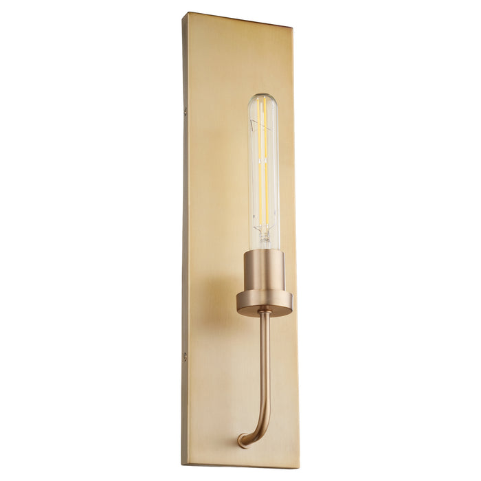 Quorum 512-1-80 One Light Wall Mount, Aged Brass