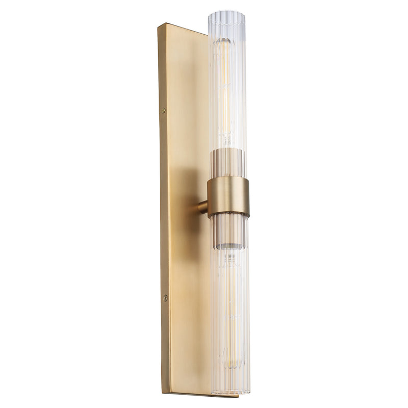 Quorum 522-2-80 Two Light Wall Mount, Aged Brass