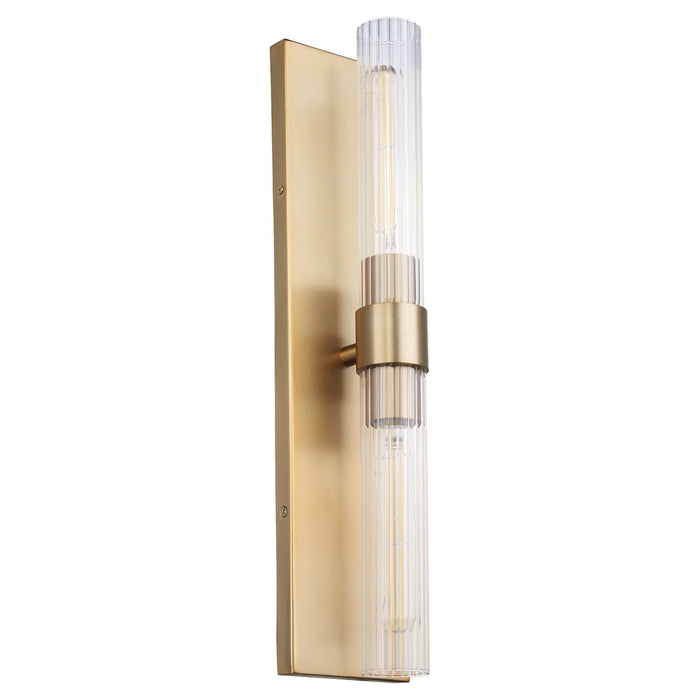 Quorum 522-2-80 Two Light Wall Mount, Aged Brass
