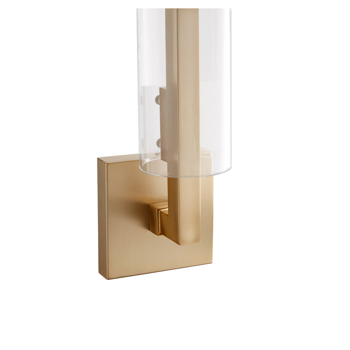 Quorum 5277-1-80 One Light Wall Mount, Aged Brass