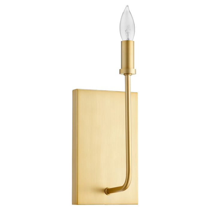 Quorum 557-1-80 One Light Wall Mount, Aged Brass