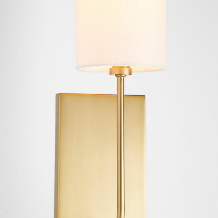 Quorum 557-1-80 One Light Wall Mount, Aged Brass