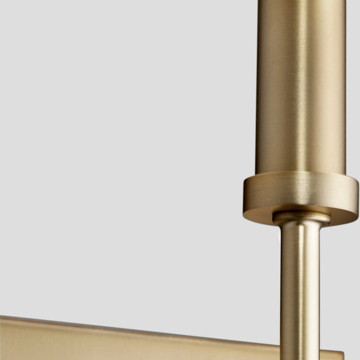 Quorum 557-1-80 One Light Wall Mount, Aged Brass
