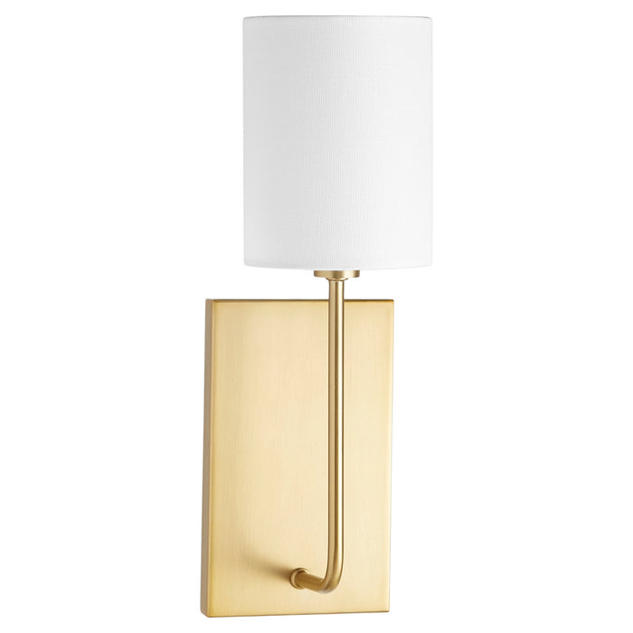 Quorum 557-1-80 One Light Wall Mount, Aged Brass
