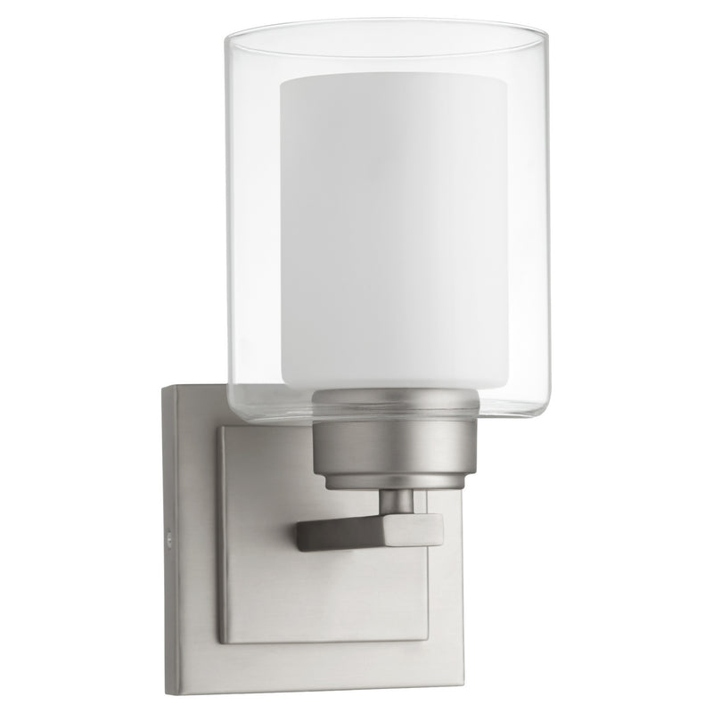 Quorum 582-1-65 One Light Wall Mount, Satin Nickel