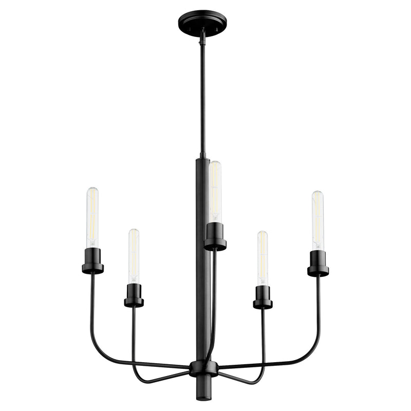 Quorum 612-5-59 Five Light Chandelier, Matte Black