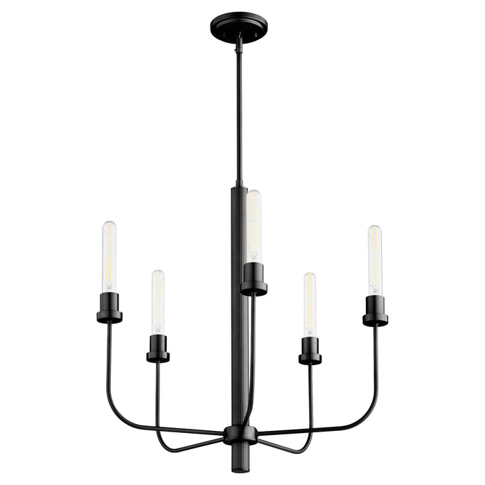 Quorum 612-5-59 Five Light Chandelier, Matte Black