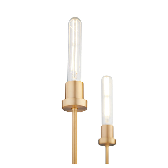 Quorum 612-5-80 Five Light Chandelier, Aged Brass
