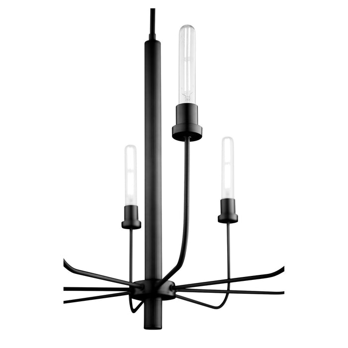 Quorum 612-8-59 Eight Light Chandelier, Matte Black